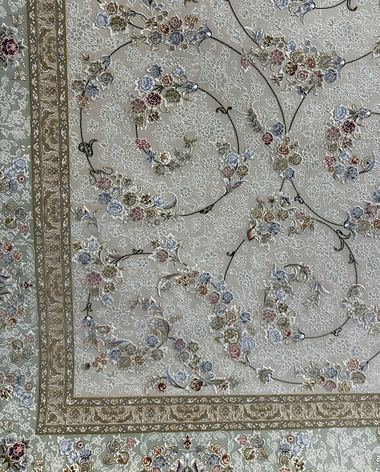 1500 reed Persian rug on the showroom floor in Dandenong