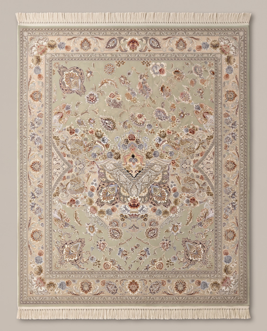 Fine 1500 reed Persian rug close-up