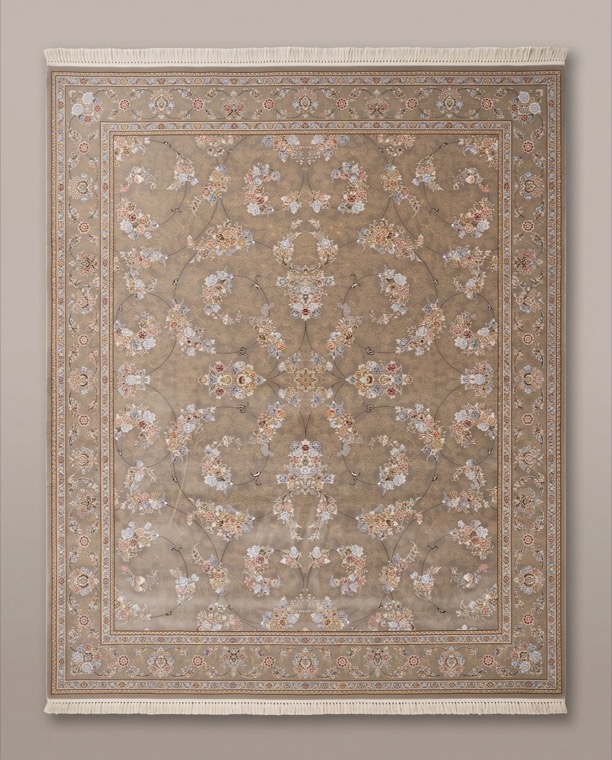 Wheat Meadow, a persian rug in Wheat & soft blue